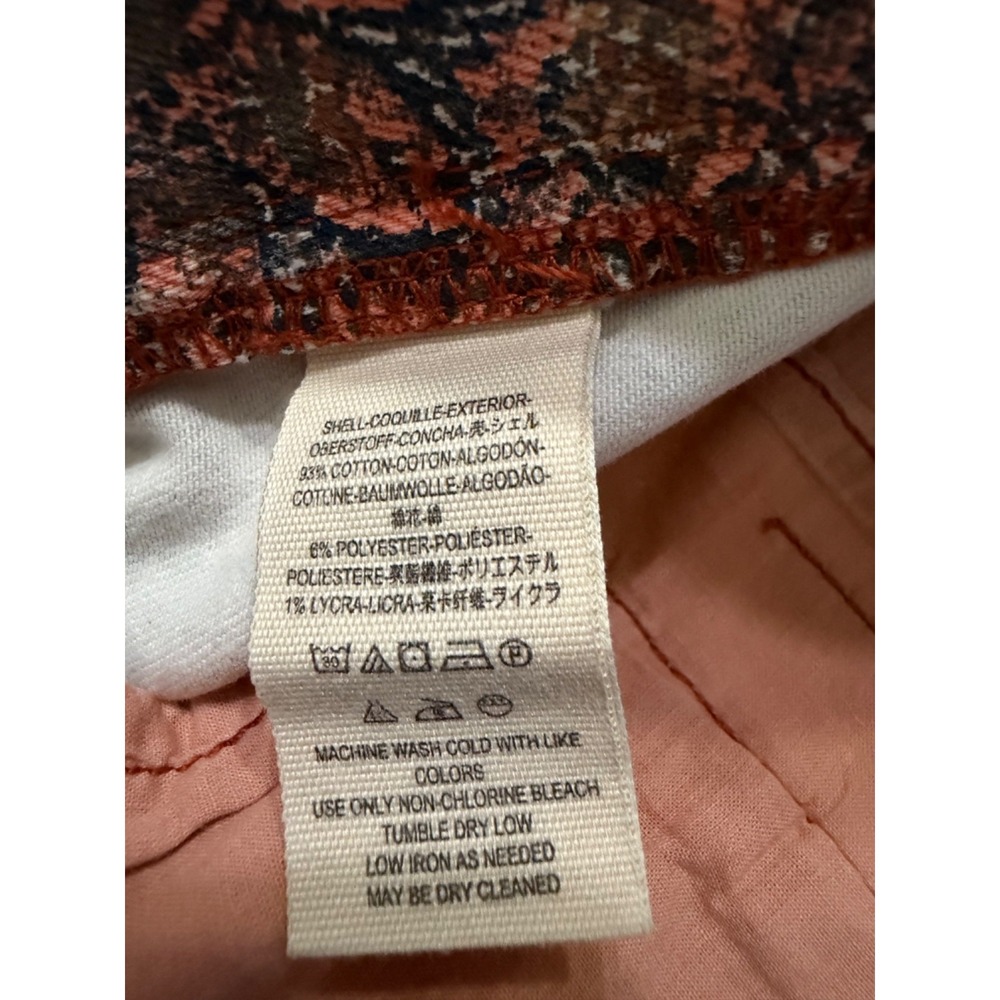 Free People Frida Cropped Flare‎ Jeans Boho Tapestry Print Women's Size 6 - Picture 8 of 9